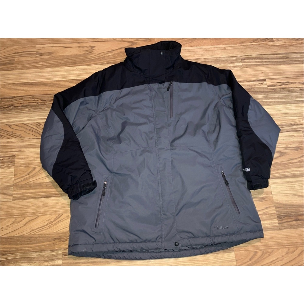 LL Bean Womens 2X Plus Tek Waterproof‎ Ski Jacket Coat Parka Gray Black NWOT